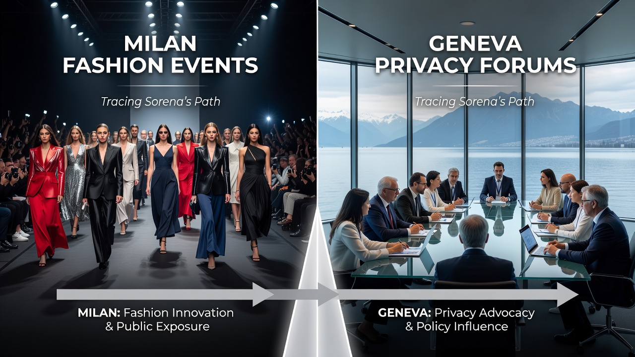 Sorena addressing attendees during a Geneva privacy forum session